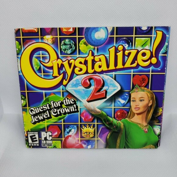 Video Game PC Crystalize 2 Quest for the Jewel Crown No Scratches Clean